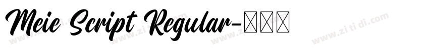 Meie Script Regular字体转换